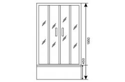 China 10mm Tempered Glass Shower Cubicles 1950mm Sliding Shower Enclosure supplier
