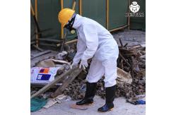China CAT I Laminated Disposable Hazmat Suit SPP Coverall For Cleaning supplier