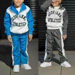 Children Cropped Hoodies And Sweatpants Set Designer Boys Tracksuits Custom Size for sale