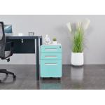 Round Edge Ergonomic 3 Drawer Mobile Pedestal Storage Cabinet