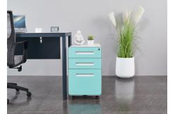 China Round Edge Ergonomic 3 Drawer Mobile Pedestal Storage Cabinet supplier