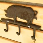 Pig Shape Vintage Decorative Iron Wall Hooks For Home for sale