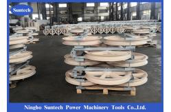 China Overhead Power Line Triple Aluminum Wheel Conductor Stringing Blocks supplier