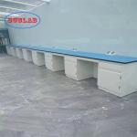 Custom Chemistry Lab Bench - Adjustable Glass Shelf and Insertion Aluminum Alloy Handle