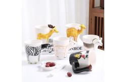 China Customized Cute Ceramic Coffee Mugs 3d Animal Pattern For Gift supplier