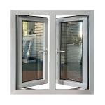 Pvc / Upvc Double Glazed Glass Casement Window With Fly Screen European Style for sale