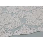 Ivory Sequin Lace Fabrics , Embroidered Bridal Lace Fabrics For Wedding Dresses for sale