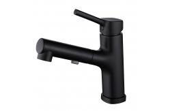 China T&F Polished Bathroom Faucet With Pull Down Sprayer Surface Mounted supplier