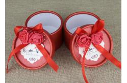 China Custom Labeling Red Wedding Ribbon Mini Carboard Paper Cans Packaging supplier