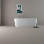 Soaking Free Standing Bathtub With Faucet Rectangular Shape for sale