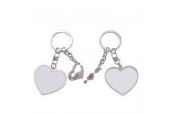 China Couples Keyrings Sublimation Love Keychain For Couples Romantic Key Chain supplier