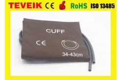 China Medical Reusable PU NIBP Cuff , Hospital Measuring Blood Pressure Cuff With Doube Hose supplier