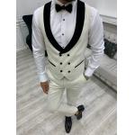 Ventura White Shawl Collar Tuxedo Slim Fit 3pc 65% Polyester