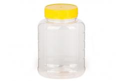 China Transparent Food Grade Clear Pet Jars Plastic Screw Cap Waterproof supplier