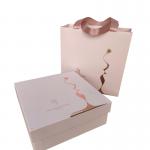 Luxury Custom Logo Gold Foil Printed Kraft Paper Shopping Packaging Bag for Shoes Clothing for sale
