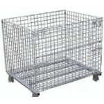 Industrial Stackable Wire Mesh Storage Baskets Metal Large Foldable for sale