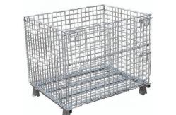 China Industrial Stackable Wire Mesh Storage Baskets Metal Large Foldable supplier