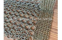 China Metal Chain Link Bronze 3mm Ring Mesh Curtain Stainless Steel With Customized Pattern supplier