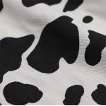 White Jeans Cow Print Cotton Fabric 330gsm Denim Twill Fabric 10×10 80×46 for sale