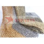 Hotel Decor Chain Mail Ring Metal Mesh Curtain With PVD Colors for sale
