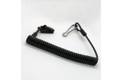 China Anti Theft Security Spring Coil Lanyard Pistol Lanyard For Safety supplier