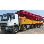 2017 Year 5 Axle 62 M Sany Used Concrete Pump Truck with Mercedes Benz in Red for sale