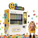 Electric Candy Dispenser Vending Machine Removable Top for Easy Refilling Durable Steel Metal Acrylic Materials for sale