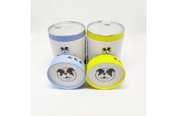 China Custom Airtight Cat Dog Treats Paper Cans Packaging CMYK Printing supplier