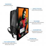 21.5 Inch Lcd Media Advertising Player Battery Digital Signage Walking Billboard Backpack for sale