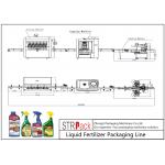 Automatic Bottle Filling Line Liquid Fertilizer Packaging Machine 500ml - 5L Volume for sale