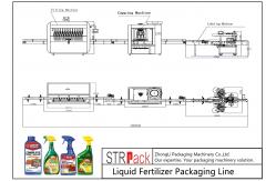 China Automatic Bottle Filling Line Liquid Fertilizer Packaging Machine 500ml - 5L Volume supplier