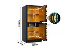 China H1200mm Dual Alarm Double Door House Safe Box Biometric Safe Box Black supplier