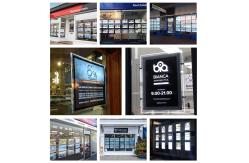 China A3 A4 Hanging Real Estate Hanging Led Frame Led Crystal Led Lightbox supplier