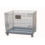 Foldable 4 Layers Wire Guage 6.0mm Wire Mesh Container Zinc Plated for sale