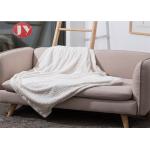 Leaves Embossed Rabbit Plush Fur Blanket Heavy Warm OEM/ODM Logo Grade A for sale