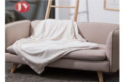 China Leaves Embossed Rabbit Plush Fur Blanket Heavy Warm OEM/ODM Logo Grade A supplier