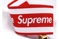 China ODM SGS Supreme Polyester Ribbon Roll Anti Slip Elastic Band Red And White supplier