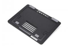 China Portable Aluminum Laptop Tray Brushed Finishing Foldable Laptop Stand supplier