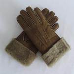 Women Warm Winter Handmade Shearling Fur Sheepskin Gloves for sale