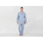 Long Sleeve Mens Lightweight Cotton Pajamas / Mens Winter Pyjamas Quick Dry for sale