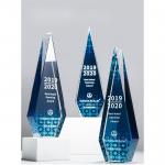 Blue Crystal Resin Trophy Clear Wear - Resistant Customized for sale