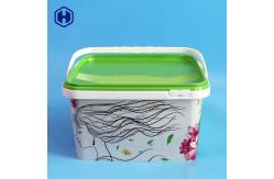 China Mood Cake 93OZ IML Plastic Containes With Handle supplier