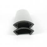 Finished Black PVC Extruded Profiles Semicircular Building Custom Plastic Profile Extrusion for sale