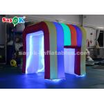 Inflatable Party Tent Rainbow Color LED Light Mini Blow Up Photo Booth For Children SGS ROHS for sale