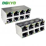 RJ45 Connector 2X4 With Light Strip Shielded Mesh Socket Modular Socket DGKYD59212488AB1A1DY1E022 for sale
