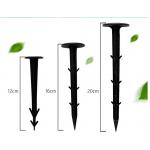 Black Plastic Garden Pins , L16 Cm Uv Stabilised Rot Proof Weed Control Plastic Landscape Staples for sale