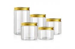 China 800ML 85mm Diameter Caliber Golden Plastic Screw Cap Jars supplier
