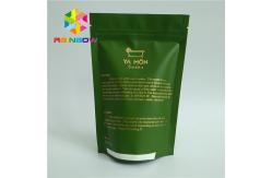 China Aluminum Foil Lined Matt White Green Tea Packaging Bag With Zipper Custom Design supplier