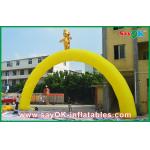 Inflatable Rainbow Arch Customized Yellow Fire - Proof Finish Line Inflatable Arch For Sports Games for sale