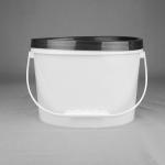 5.5L Oval Plastic Packaging Bucket Customized With A Lid And Hand Pull for sale